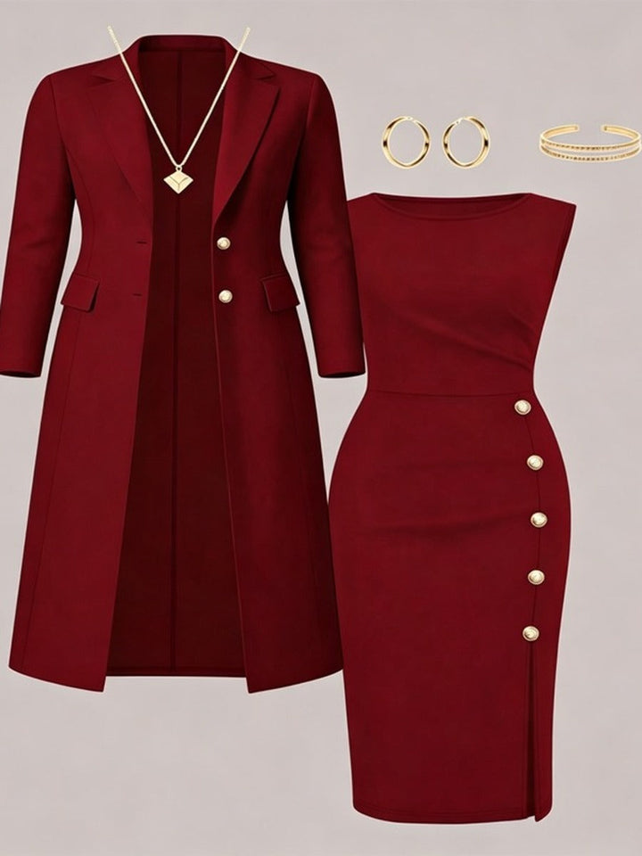 Santina | Long Blazer Dress Set