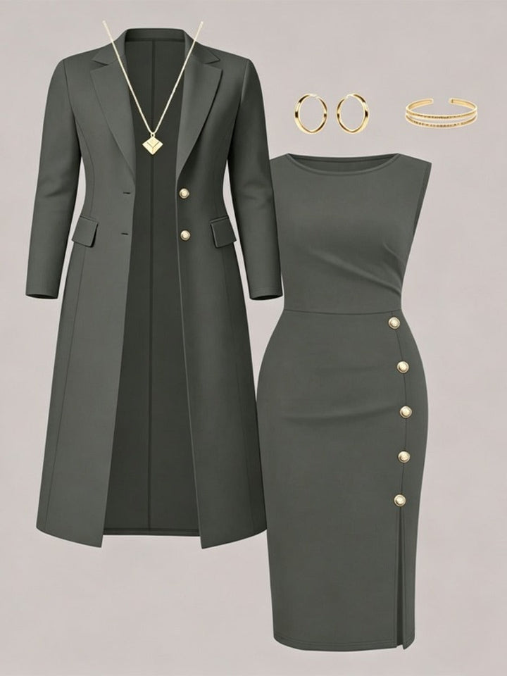 Santina | Long Blazer Dress Set