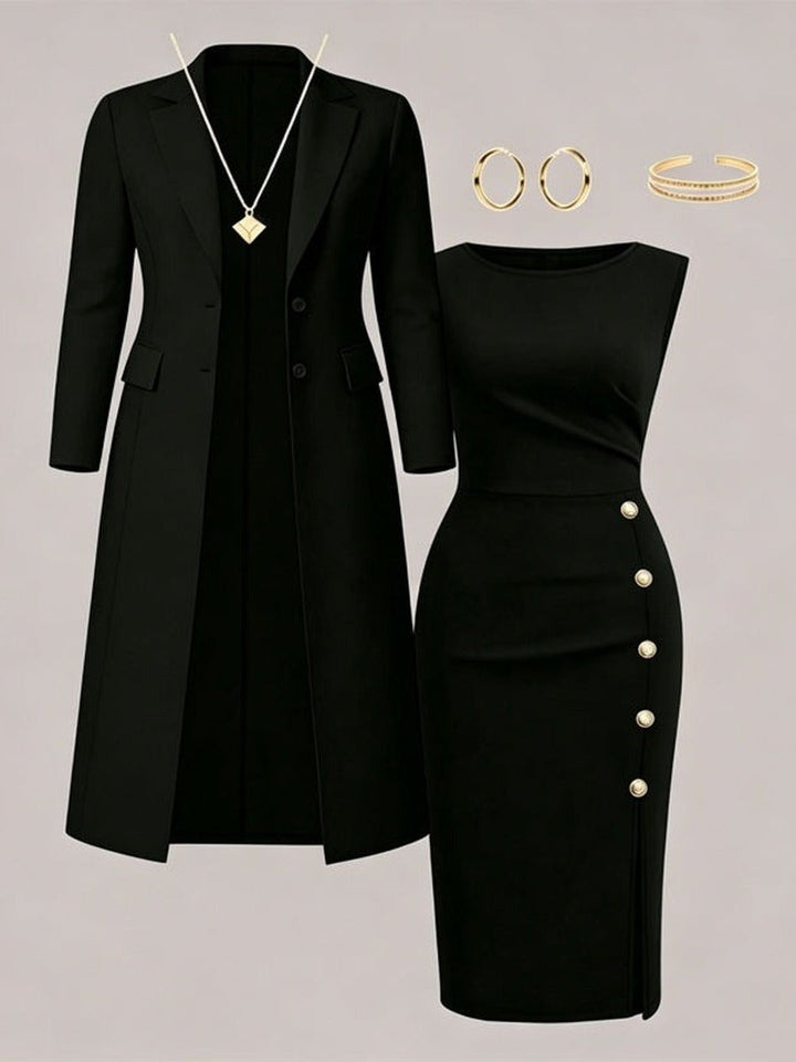Santina | Long Blazer Dress Set