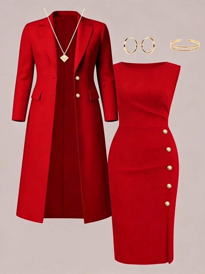 Santina | Long Blazer Dress Set