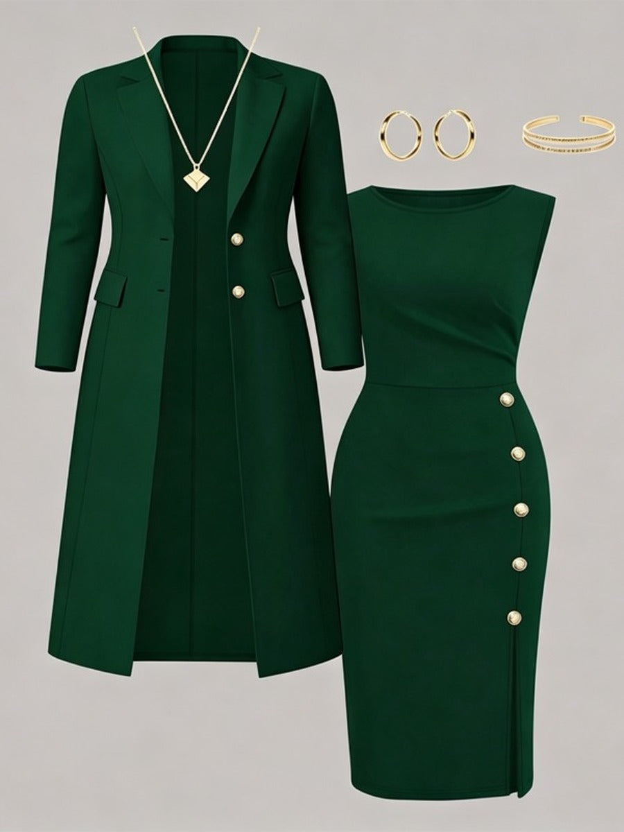 Santina | Long Blazer Dress Set