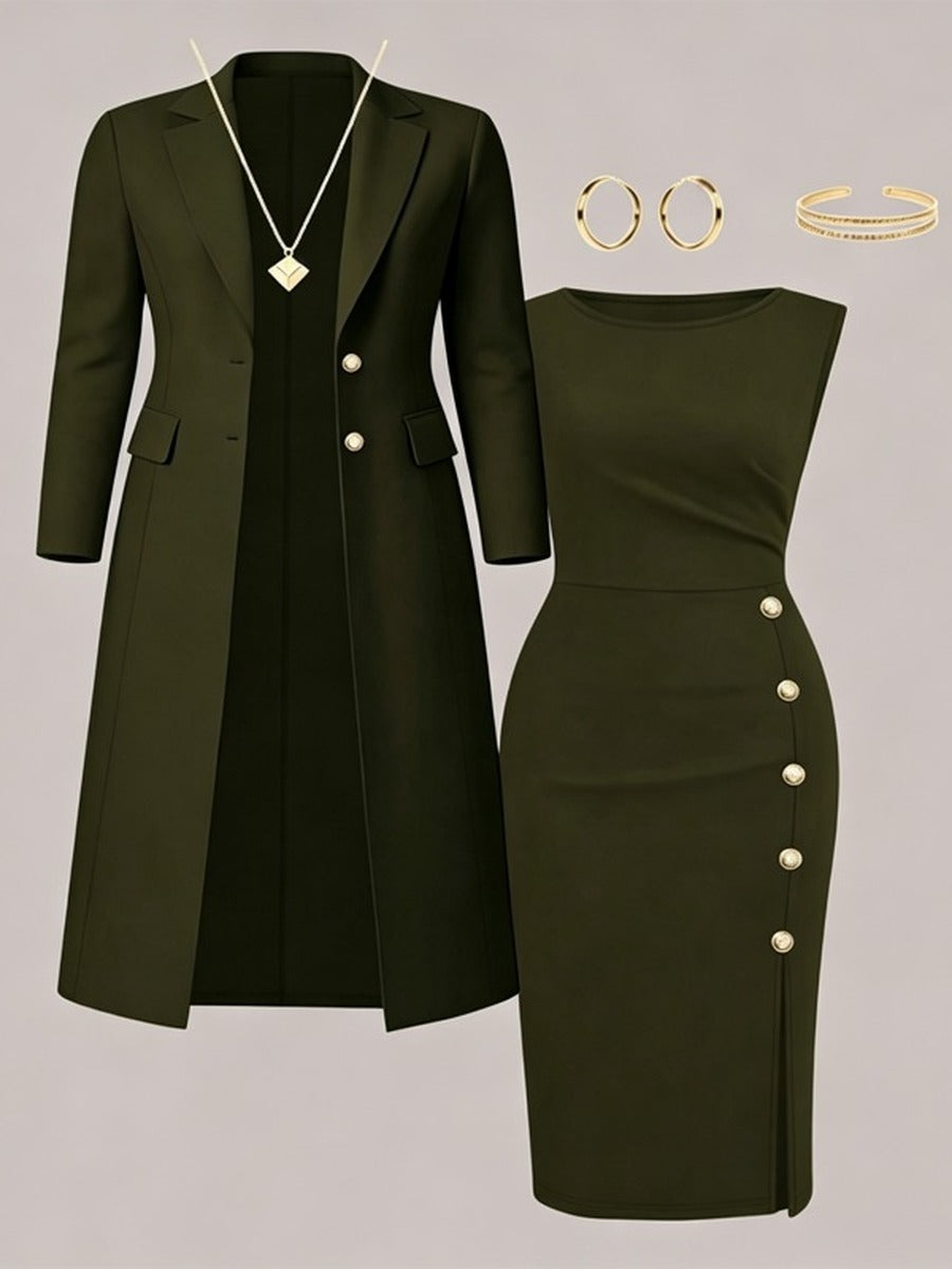 Santina | Long Blazer Dress Set