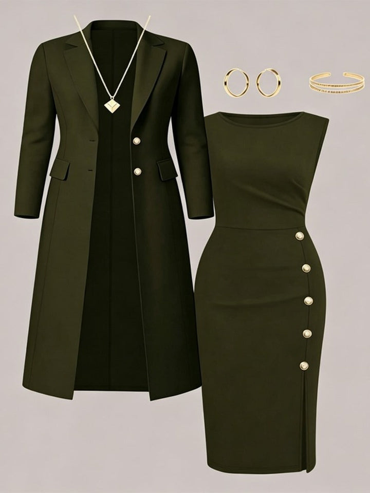 Santina | Long Blazer Dress Set