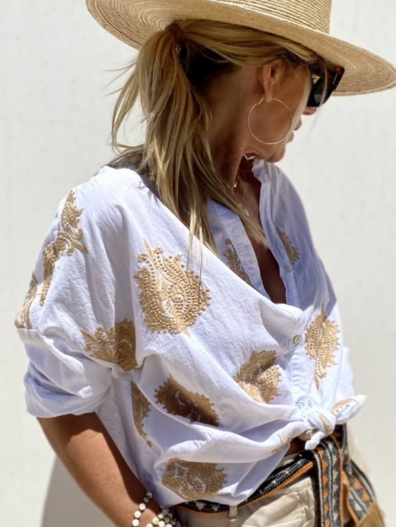 Mira – Relaxed Silk-Style Blouse