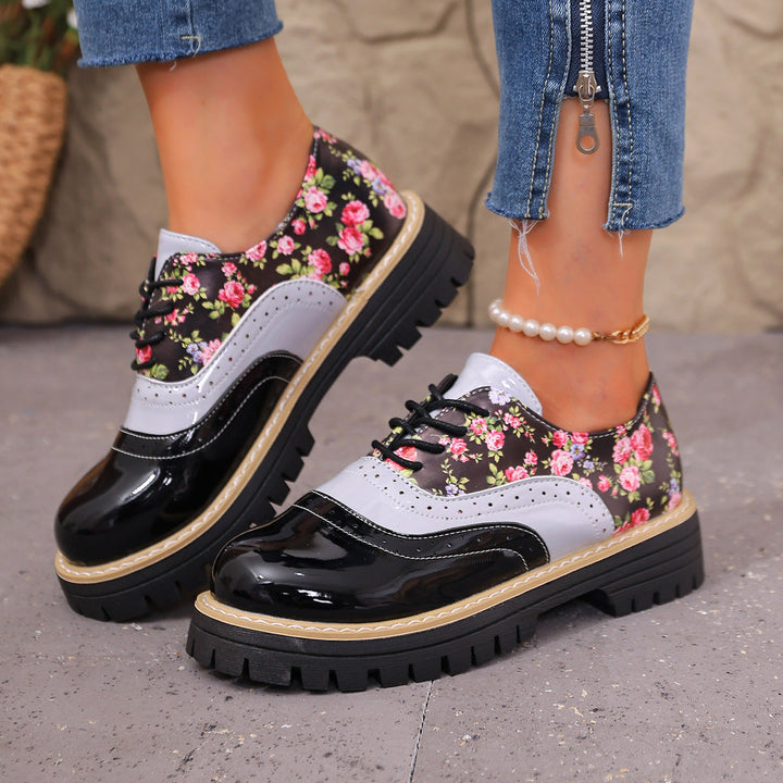 Ada | Floral Lace-Up Oxford Shoes