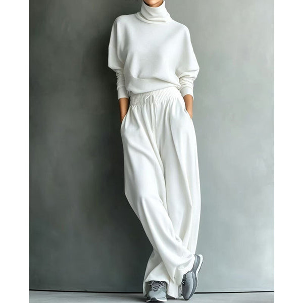 Nicole | Casual Two-Piece Turtleneck and Wide-Leg Pant Set