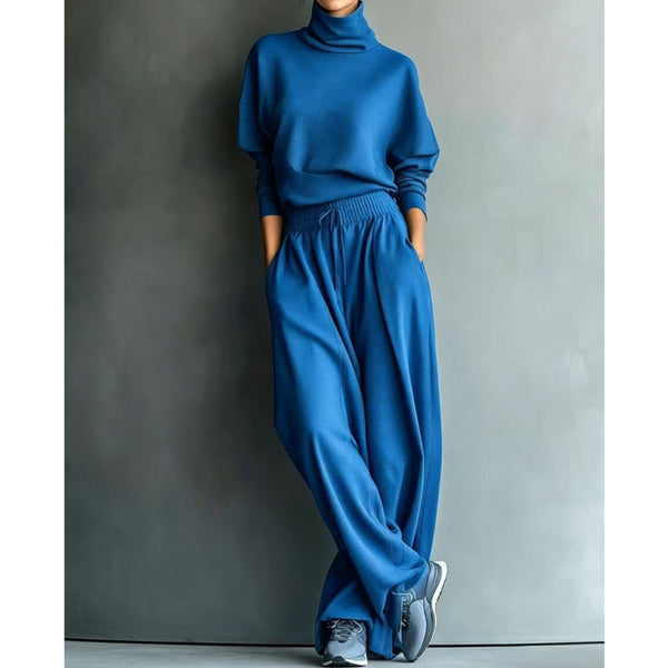 Nicole | Casual Two-Piece Turtleneck and Wide-Leg Pant Set