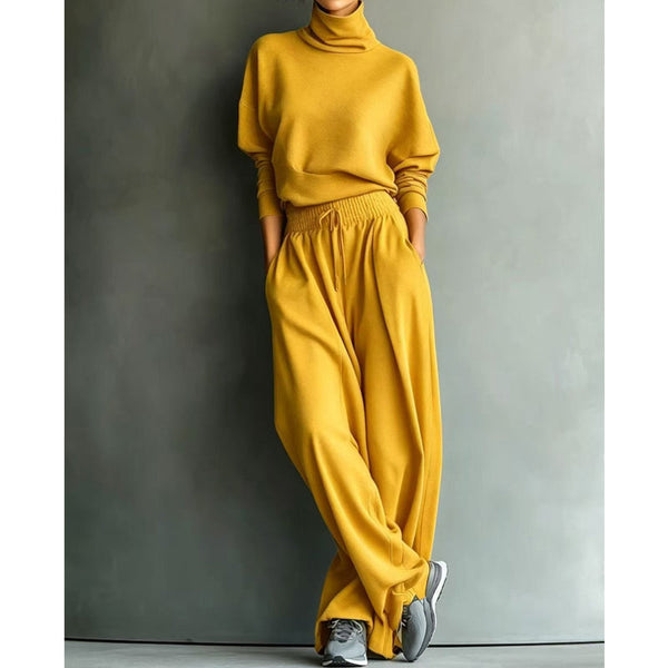 Nicole | Casual Two-Piece Turtleneck and Wide-Leg Pant Set