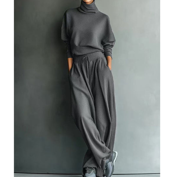 Nicole | Casual Two-Piece Turtleneck and Wide-Leg Pant Set