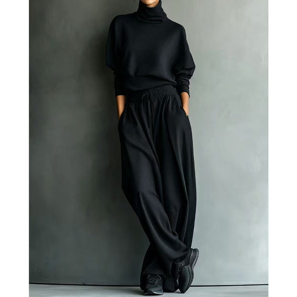 Nicole | Casual Two-Piece Turtleneck and Wide-Leg Pant Set