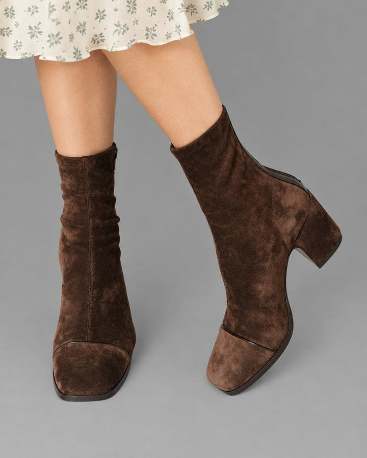 Lila | Square Toe Heeled Boots