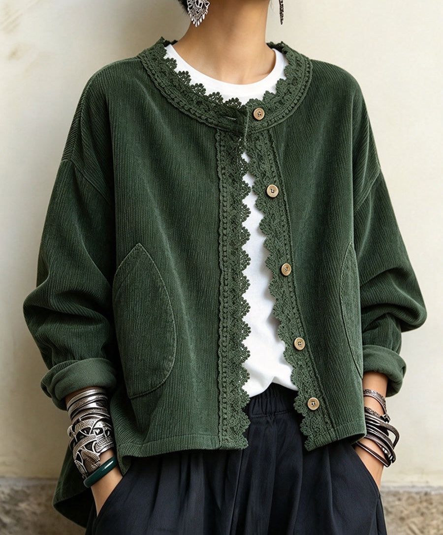 Stefanie | Lace-Trim Jacket