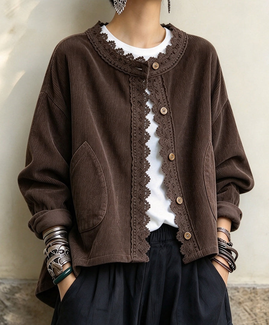 Stefanie | Lace-Trim Jacket