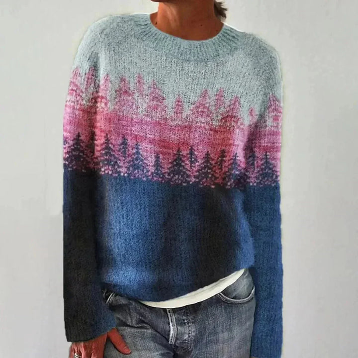 Liane – Luxe Knit Sweater with Nordic Print