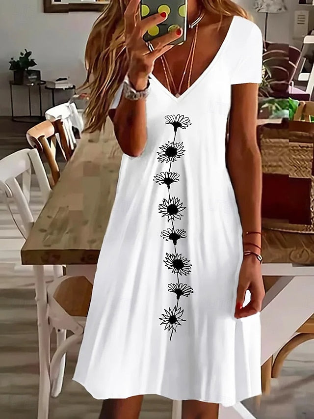 Amala – Floral V-Neck Mini Dress