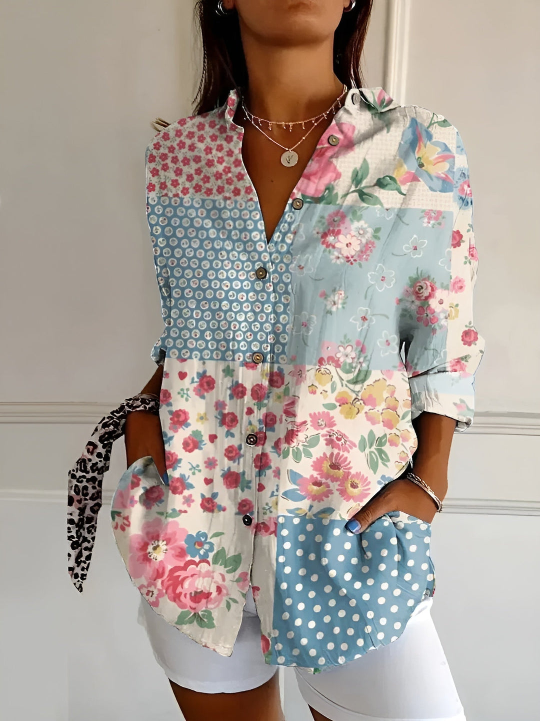 Maia – Floral Print Blouse with Relaxed Fit