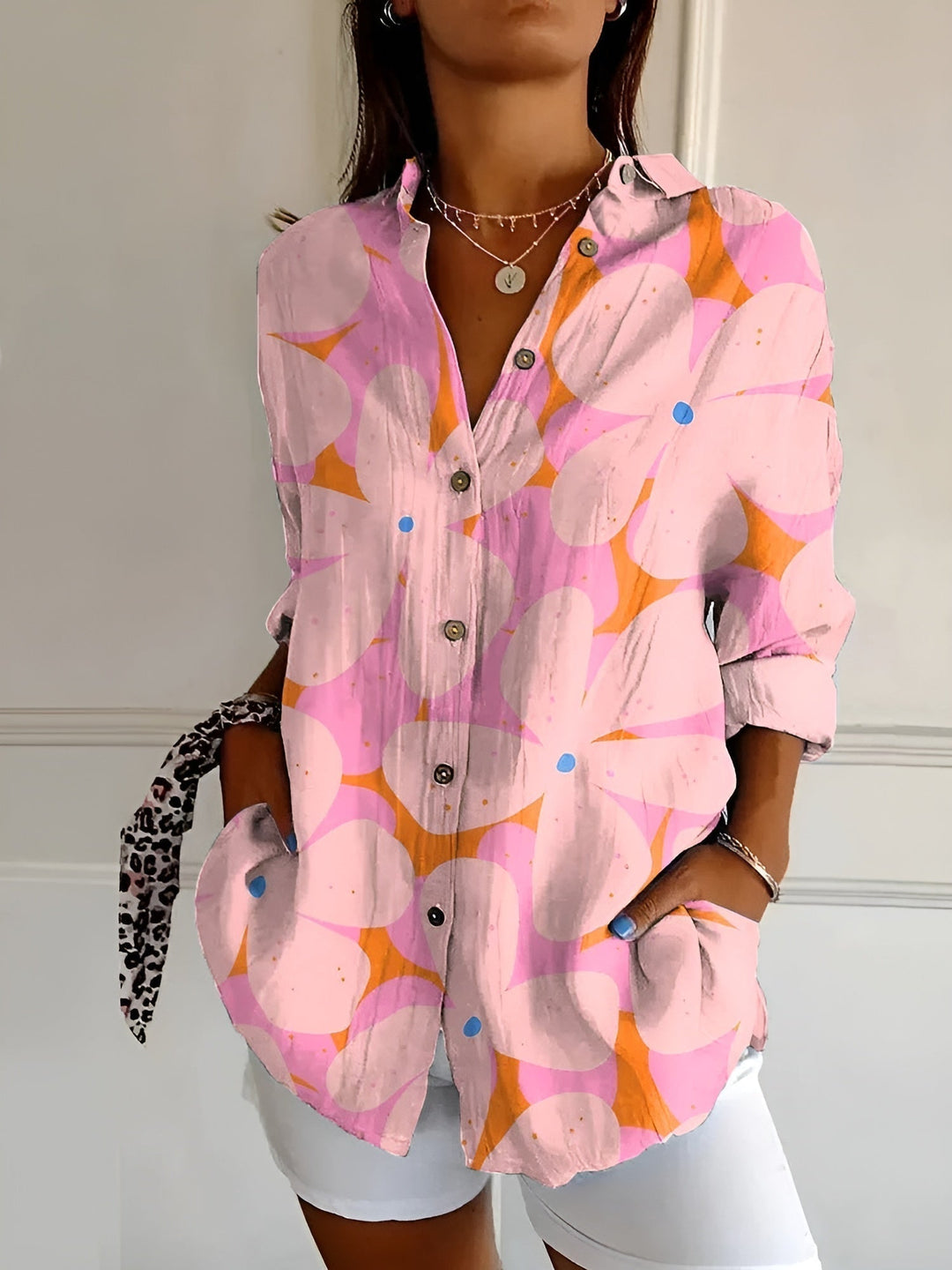 Maia – Floral Print Blouse with Relaxed Fit
