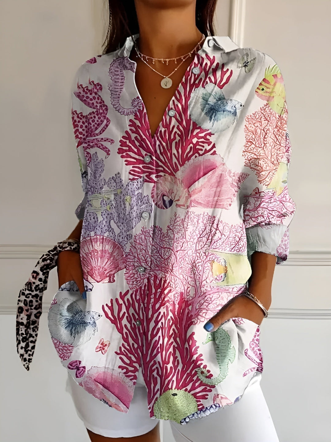 Maia – Floral Print Blouse with Relaxed Fit