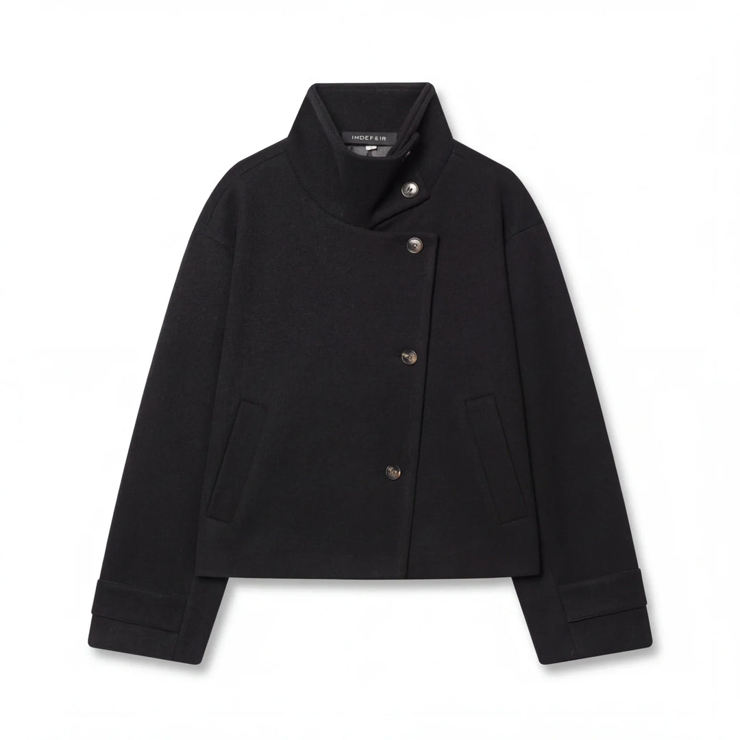 Rhoda | Stand Collar Asymmetric Jacket