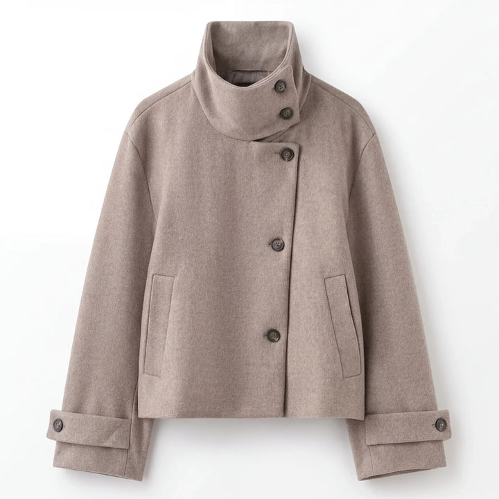 Rhoda | Stand Collar Asymmetric Jacket