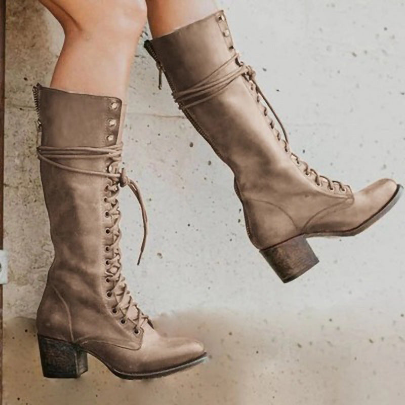 Tessa | Orthopedic Lace-Up Leather Boots