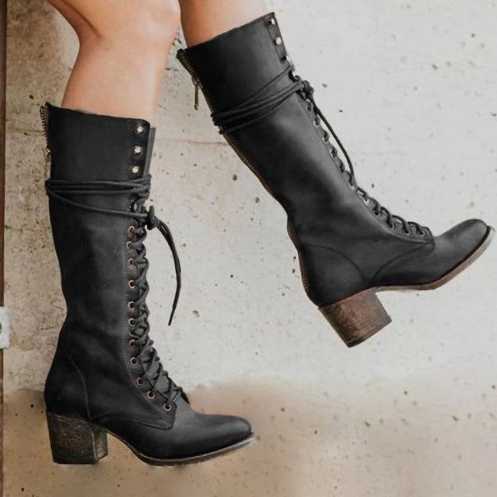 Tessa | Orthopedic Lace-Up Leather Boots