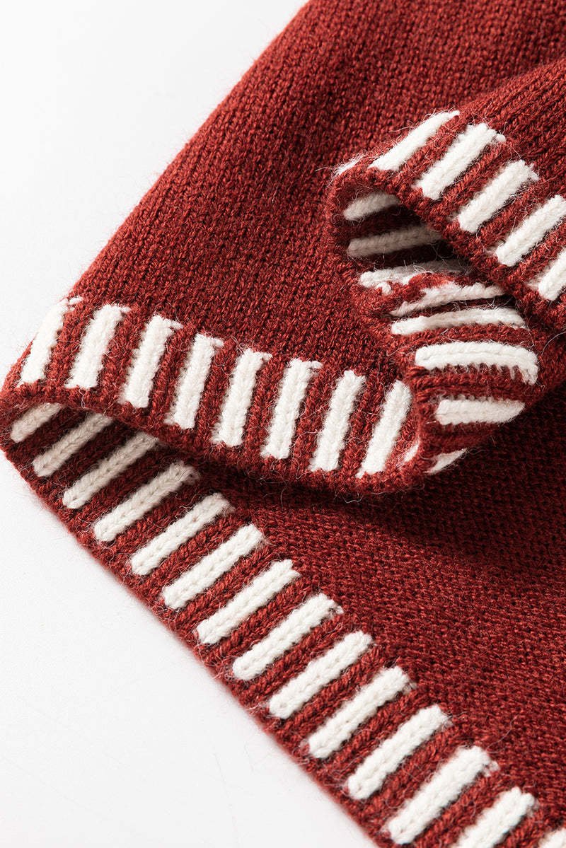 Maria – Contrast Trim Crewneck Sweater