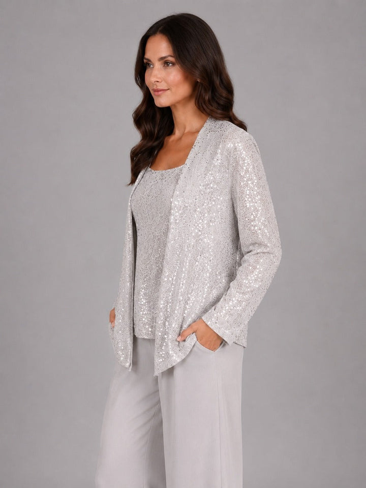 Zelinda | Three-Piece Sequin Jacket Set
