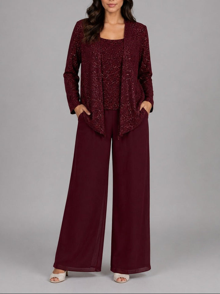 Zelinda | Three-Piece Sequin Jacket Set